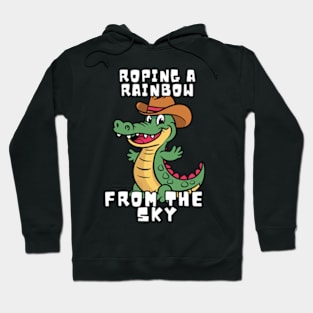 Crocodile With Cowboy Hat Hoodie